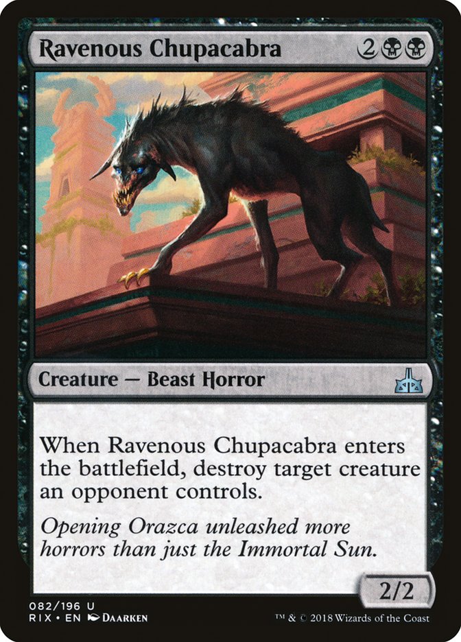 Ravenous Chupacabra [Rivals of Ixalan] | Gate City Games LLC