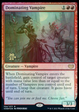 Dominating Vampire [Innistrad: Crimson Vow Prerelease Promos] | Gate City Games LLC