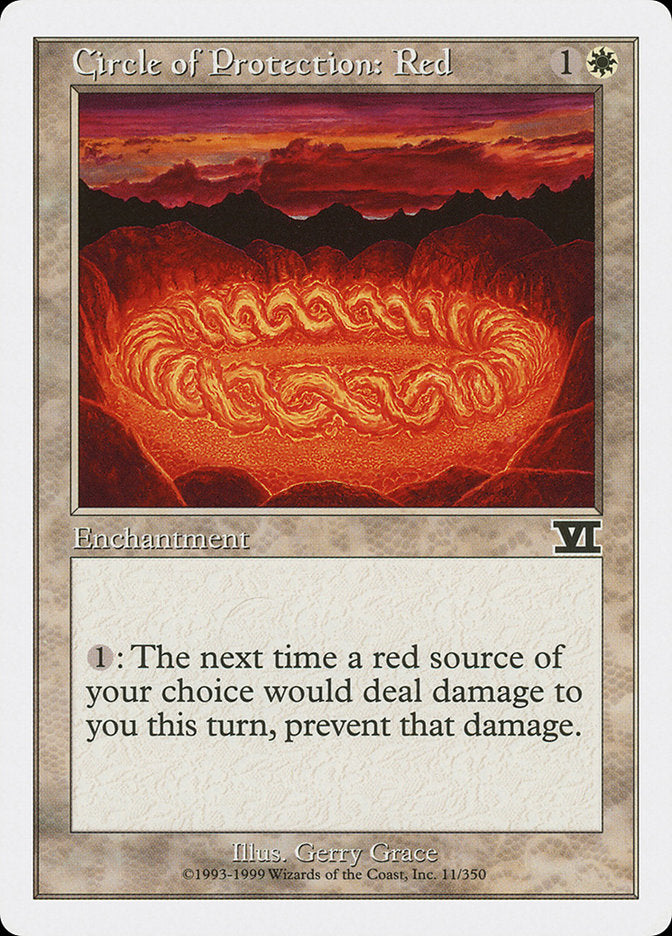 Circle of Protection: Red [Classic Sixth Edition] | Gate City Games LLC