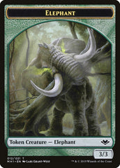 Zombie (007) // Elephant (012) Double-Sided Token [Modern Horizons Tokens] | Gate City Games LLC