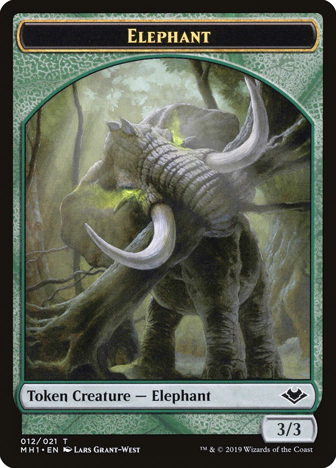Elemental (008) // Elephant (012) Double-Sided Token [Modern Horizons Tokens] | Gate City Games LLC