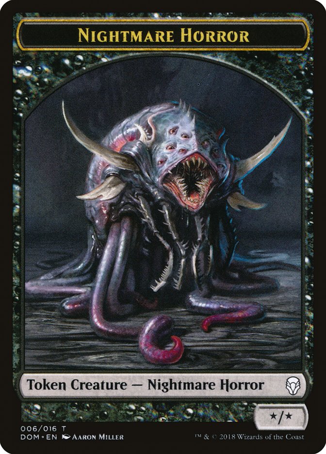Nightmare Horror Token [Dominaria Tokens] | Gate City Games LLC