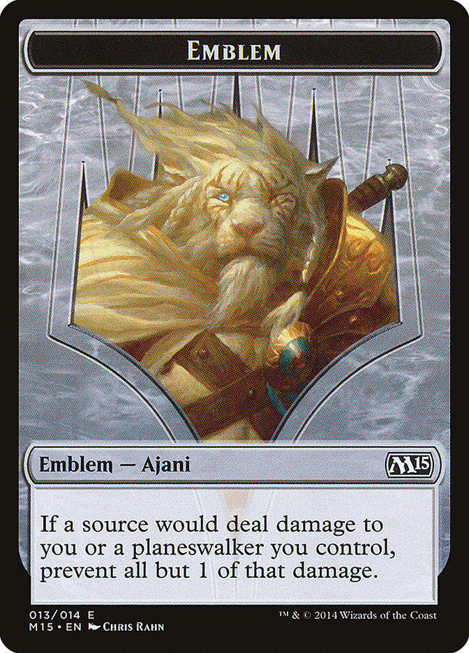Ajani Steadfast Emblem [Magic 2015 Tokens] | Gate City Games LLC