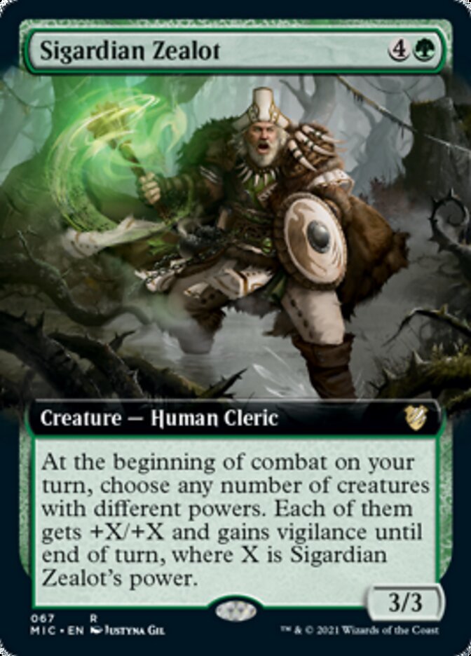 Sigardian Zealot (Extended Art) [Innistrad: Midnight Hunt Commander] | Gate City Games LLC