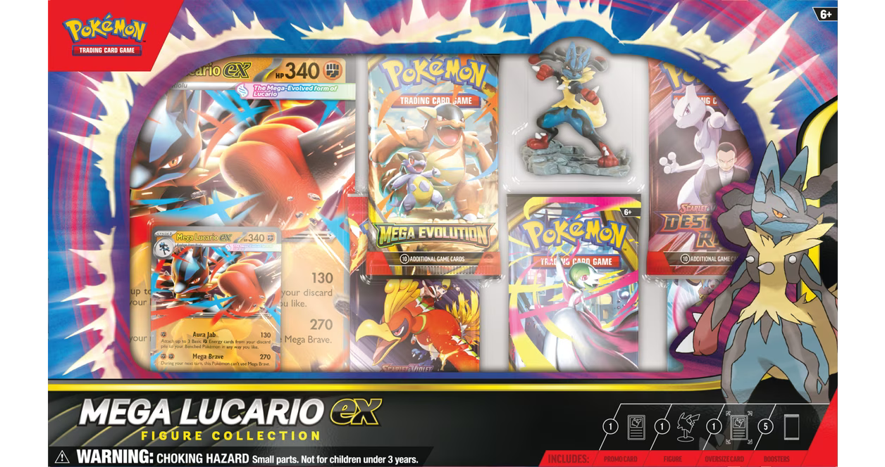Pokemon TCG: Mega Lucario EX Figure Collection | Gate City Games LLC