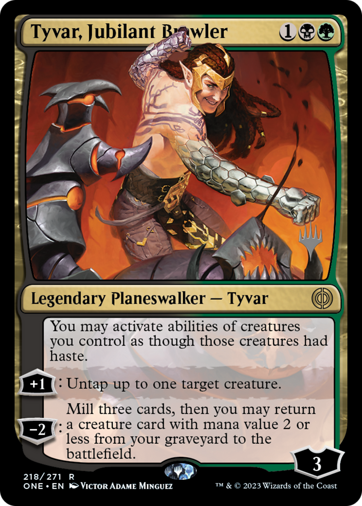 Tyvar, Jubilant Brawler (Promo Pack) [Phyrexia: All Will Be One Promos] | Gate City Games LLC