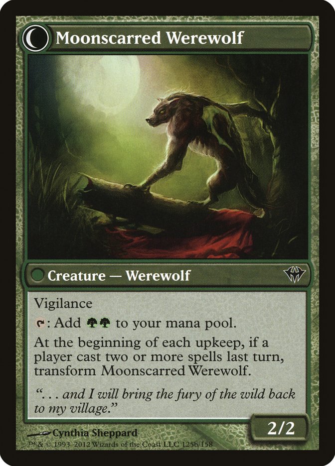 Scorned Villager // Moonscarred Werewolf [Dark Ascension] | Gate City Games LLC