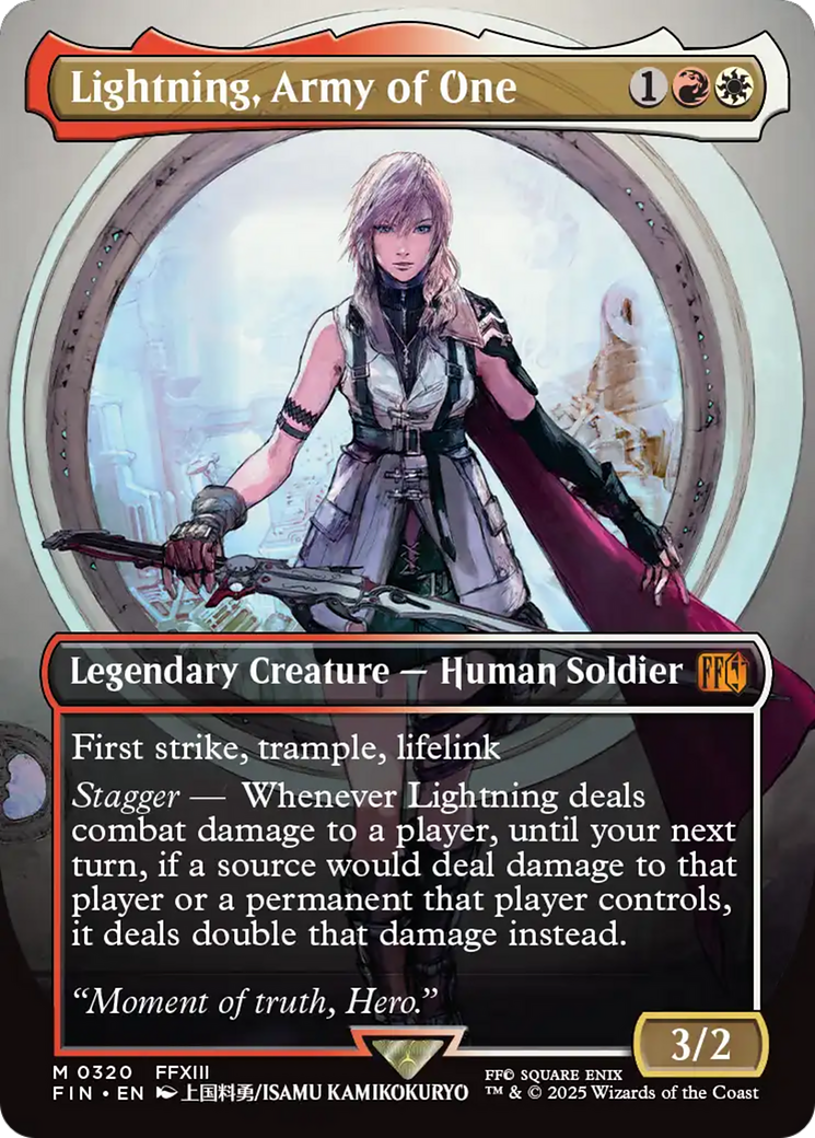 Lightning, Army of One (Borderless) (0320) [FINAL FANTASY] | Gate City Games LLC