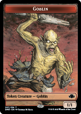 Goblin // Cat (008) Double-Sided Token [Dominaria Remastered Tokens] | Gate City Games LLC