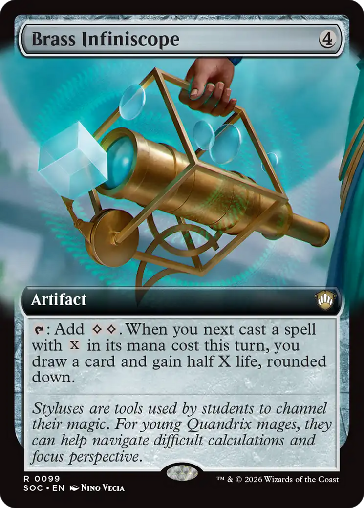 Brass Infiniscope (Extended Art) [Secrets of Strixhaven Commander] | Gate City Games LLC