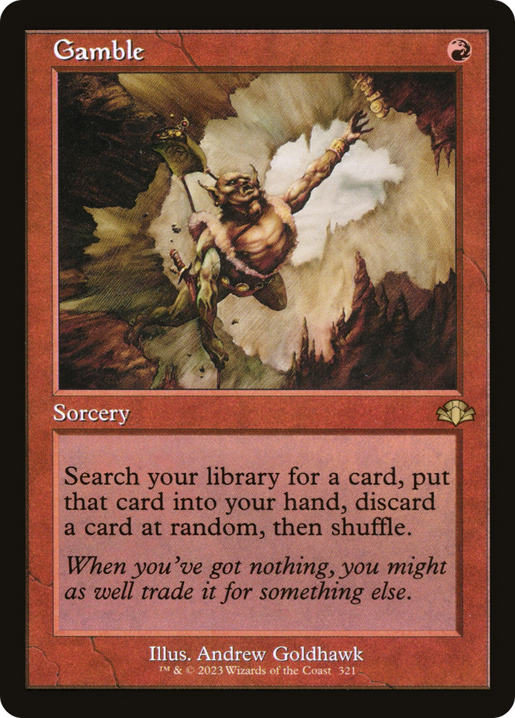 Gamble (Retro) [Dominaria Remastered] | Gate City Games LLC
