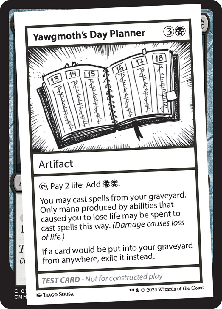 Yawgmoth's Day Planner [Mystery Booster 2 Playtest Cards] | Gate City Games LLC