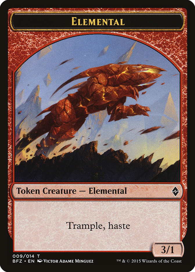 Elemental Token (009/014) [Battle for Zendikar Tokens] | Gate City Games LLC