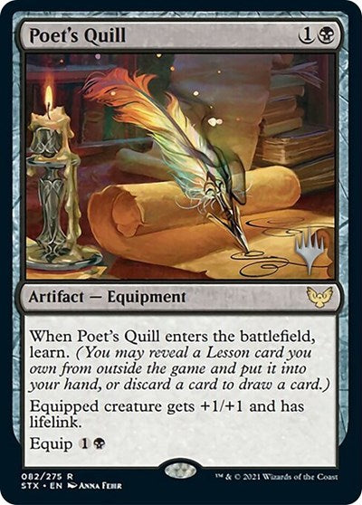 Poet's Quill (Promo Pack) [Strixhaven: School of Mages Promos] | Gate City Games LLC