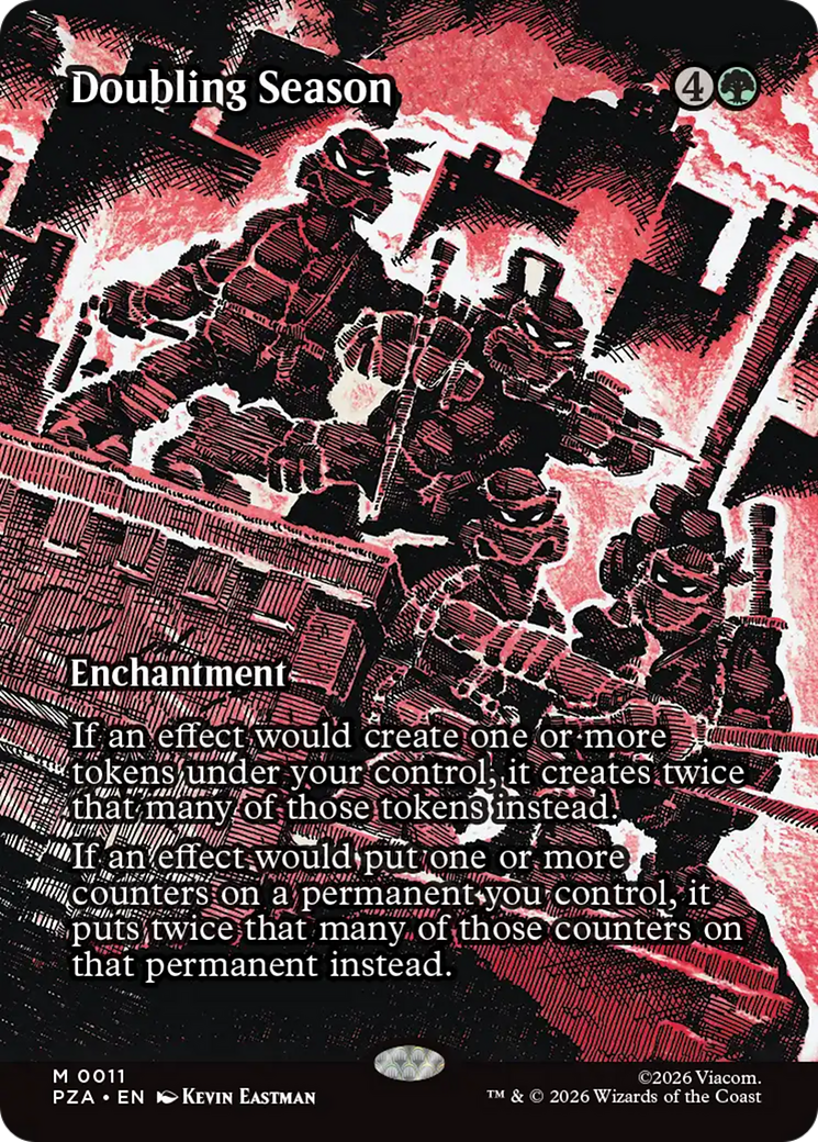 Doubling Season (Borderless) [Teenage Mutant Ninja Turtles Eternal-Legal] | Gate City Games LLC