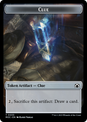 Golem // Clue Double-Sided Token [March of the Machine Commander Tokens] | Gate City Games LLC
