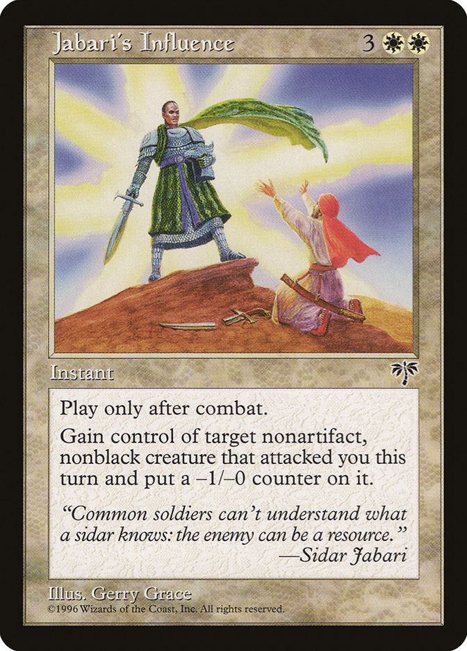 Jabari's Influence [Mirage] | Gate City Games LLC
