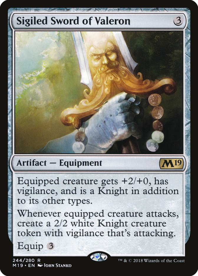 Sigiled Sword of Valeron [Core Set 2019] | Gate City Games LLC