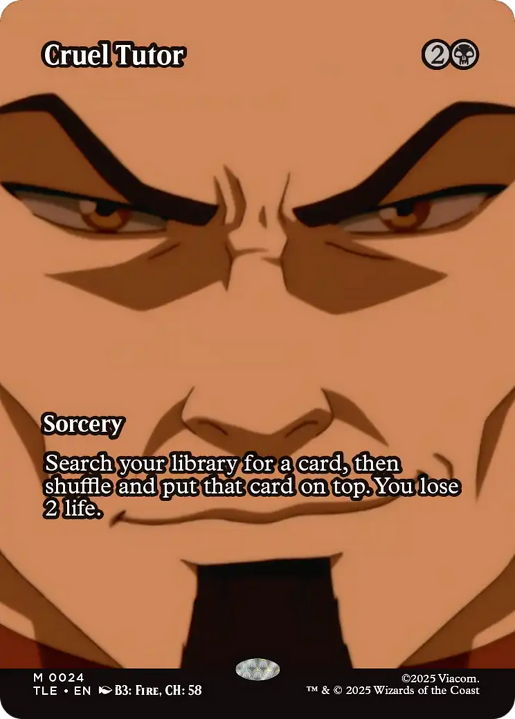 Cruel Tutor (Borderless) [Avatar: The Last Airbender: Eternal-Legal] | Gate City Games LLC