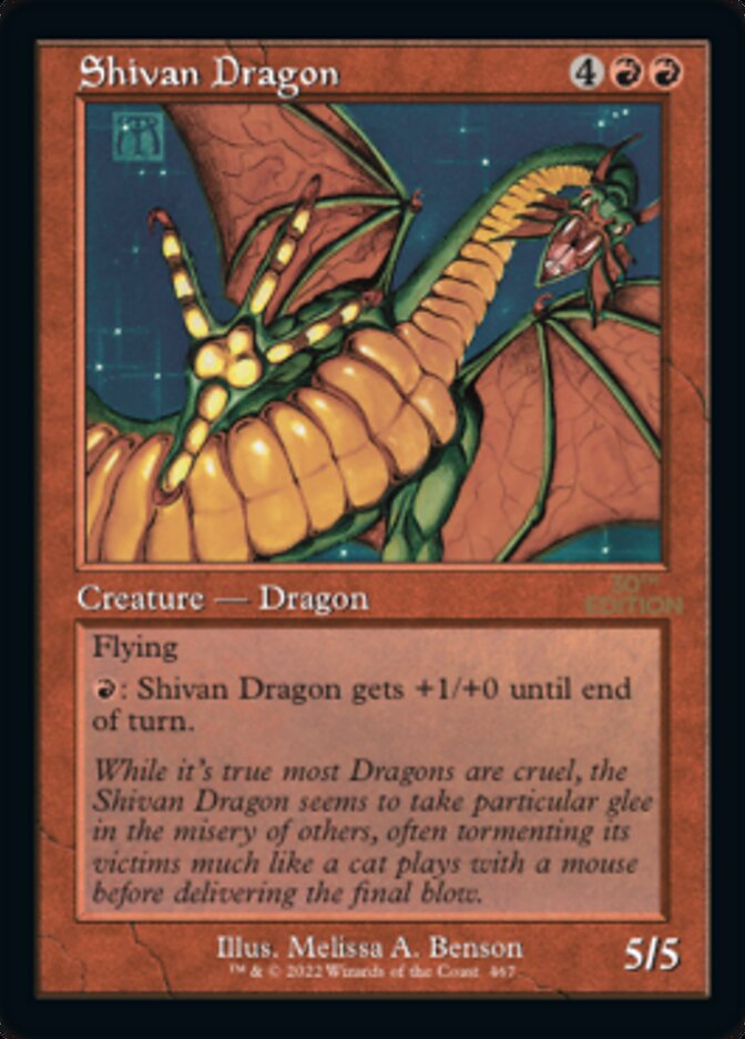 Shivan Dragon (Retro) [30th Anniversary Edition] | Gate City Games LLC