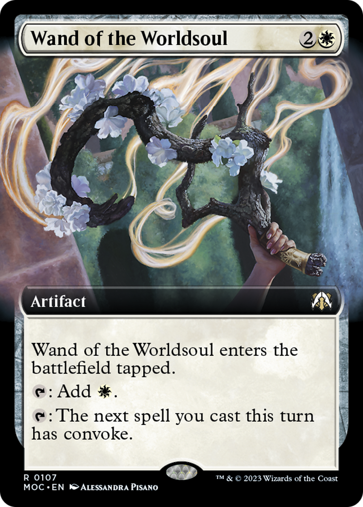 Wand of the Worldsoul (Extended Art) [March of the Machine Commander] | Gate City Games LLC
