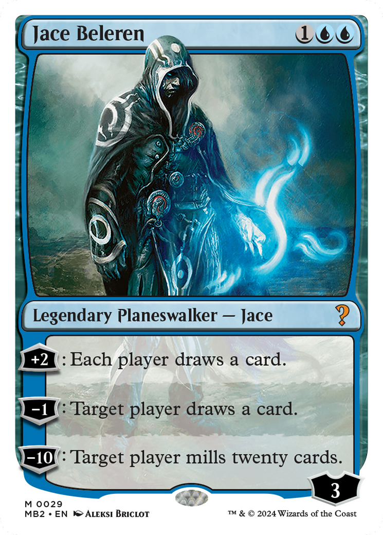 Jace Beleren (White Border) [Mystery Booster 2] | Gate City Games LLC