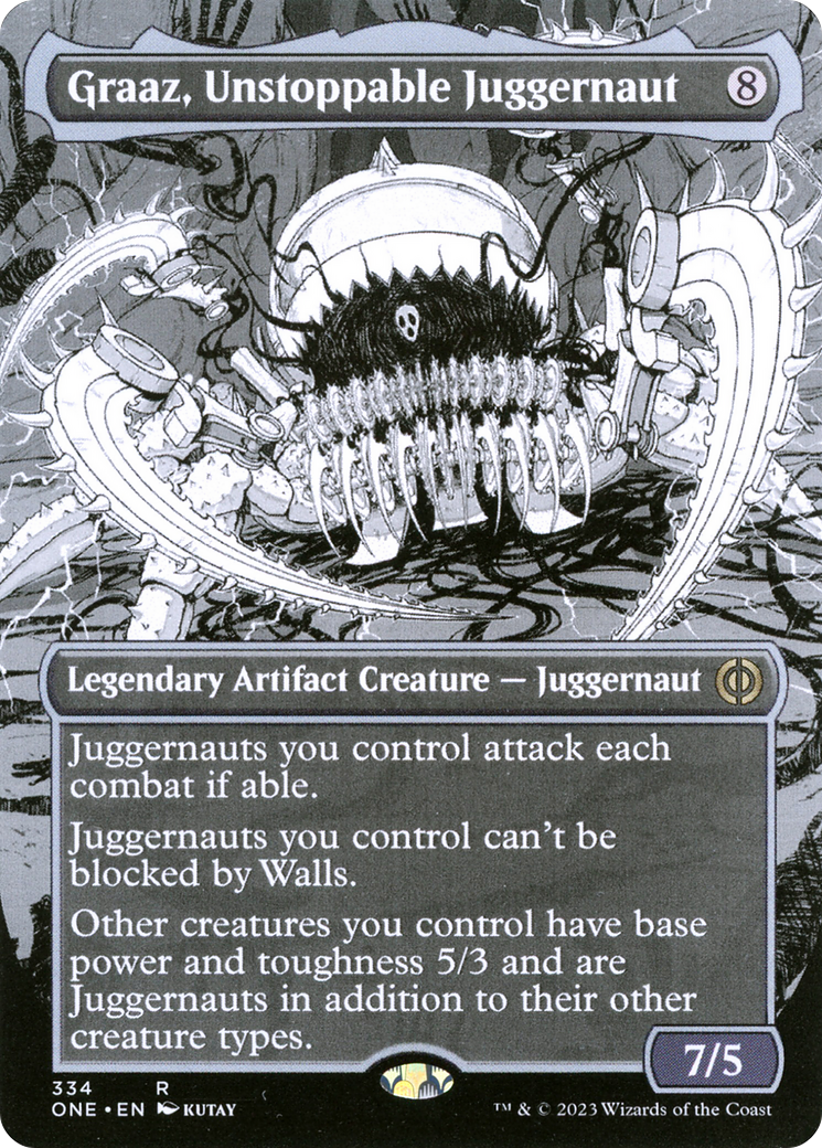 Graaz, Unstoppable Juggernaut (Borderless Manga) [Phyrexia: All Will Be One] | Gate City Games LLC