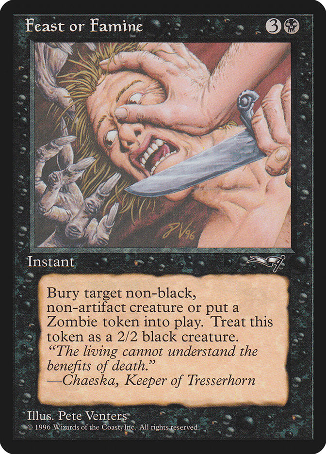 Feast or Famine (Face Pressed) [Alliances] | Gate City Games LLC