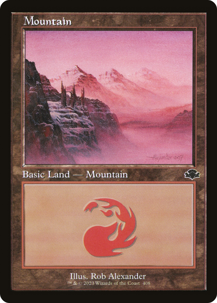Mountain (408) (Retro) [Dominaria Remastered] | Gate City Games LLC