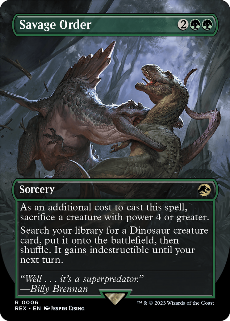Savage Order (Borderless) [Jurassic World Collection] | Gate City Games LLC