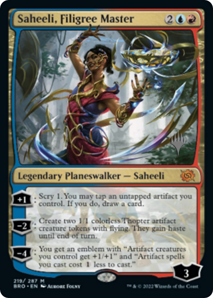 Saheeli, Filigree Master (Promo Pack) [The Brothers' War Promos] | Gate City Games LLC