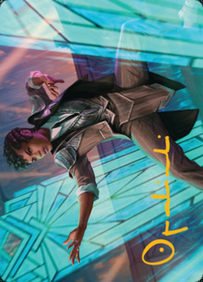 Dapper Shieldmate Art Card (Gold-Stamped Signature) [Streets of New Capenna Art Series] | Gate City Games LLC