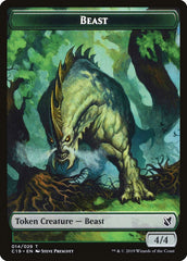 Beast (014) // Wurm Double-Sided Token [Commander 2019 Tokens] | Gate City Games LLC
