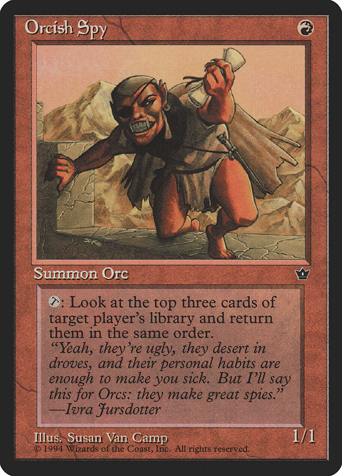 Orcish Spy (Susan Van Camp) [Fallen Empires] | Gate City Games LLC