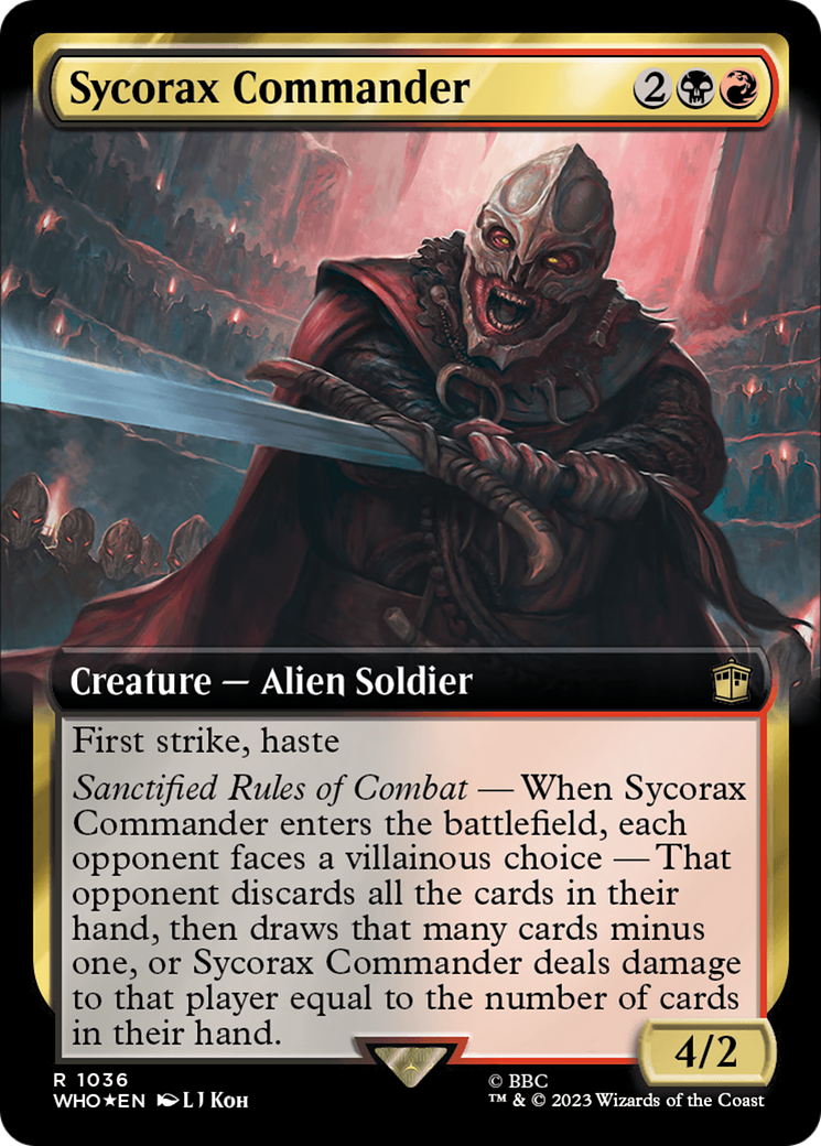 Sycorax Commander (Extended Art) (Surge Foil) [Doctor Who] | Gate City Games LLC