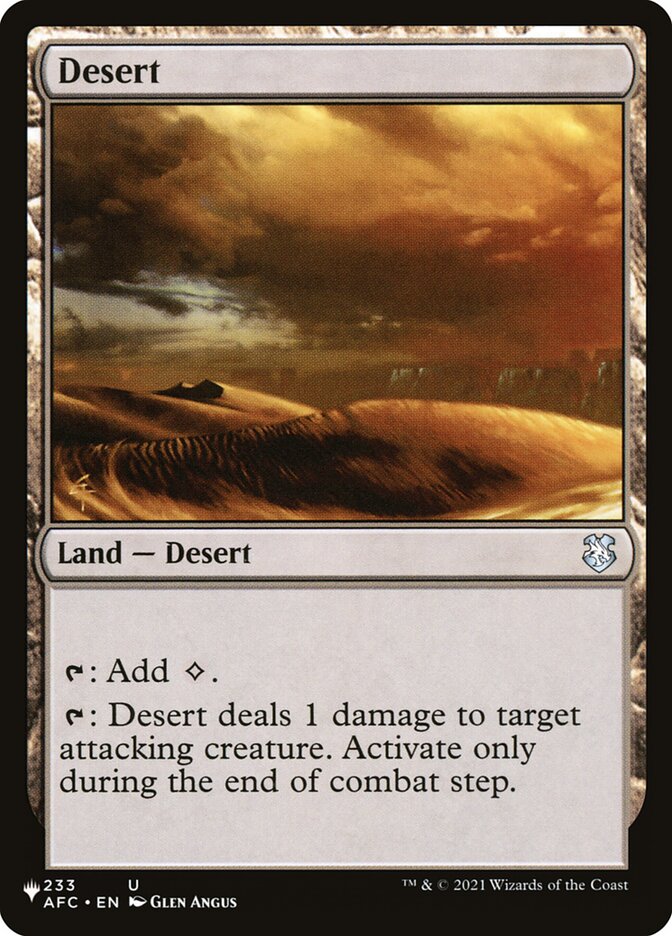 Desert [The List] | Gate City Games LLC