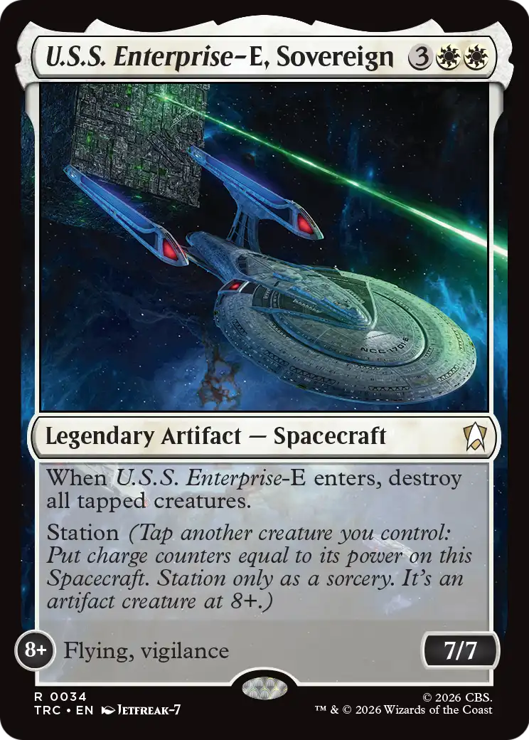 U.S.S. Enterprise-E, Sovereign (Surge Foil) [Star Trek Commander] | Gate City Games LLC