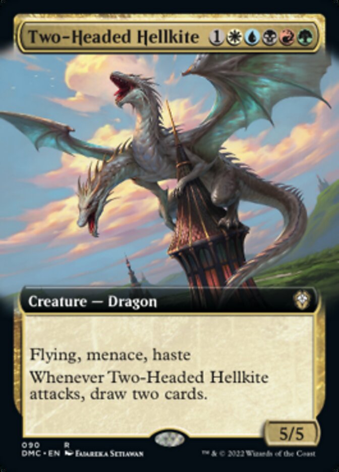 Two-Headed Hellkite (Extended Art) [Dominaria United Commander] | Gate City Games LLC