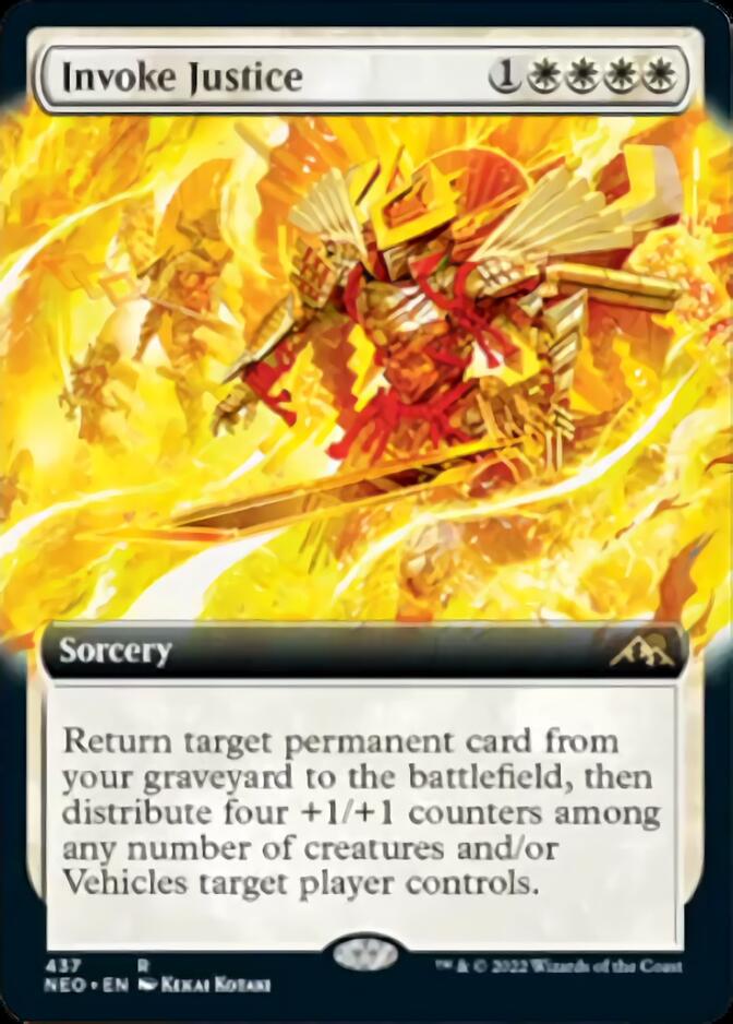 Invoke Justice (Extended Art) [Kamigawa: Neon Dynasty] | Gate City Games LLC