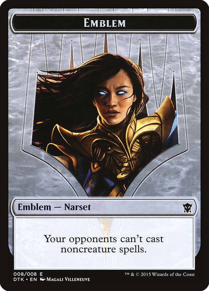 Narset Transcendent Emblem [Dragons of Tarkir Tokens] | Gate City Games LLC