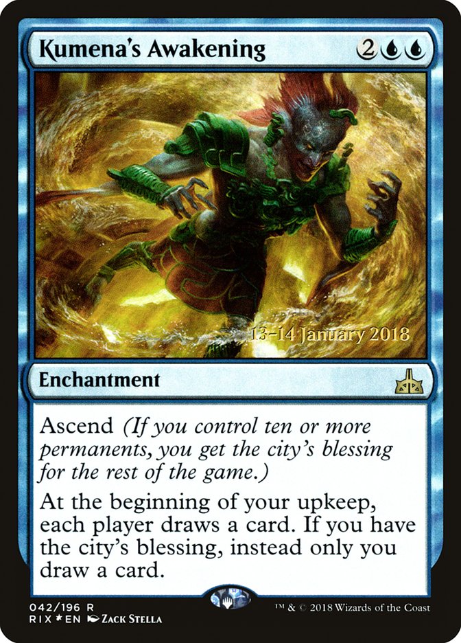Kumena's Awakening [Rivals of Ixalan Prerelease Promos] | Gate City Games LLC