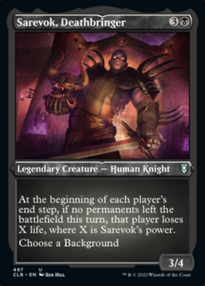 Sarevok, Deathbringer (Foil Etched) [Commander Legends: Battle for Baldur's Gate] | Gate City Games LLC