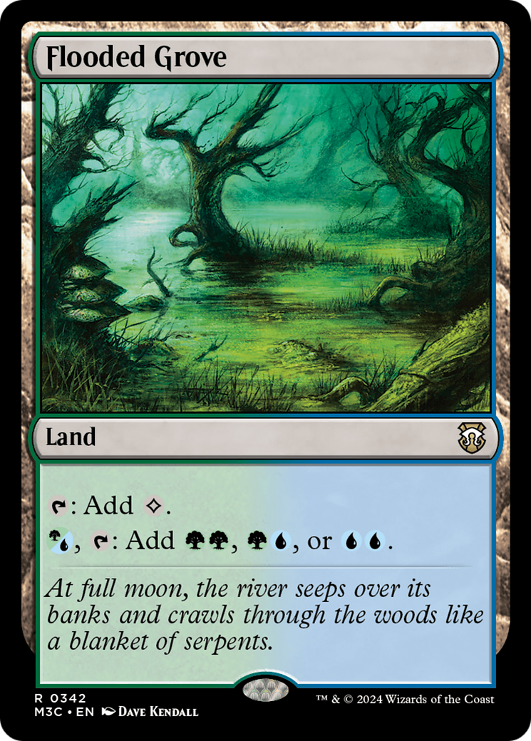 Flooded Grove (Ripple Foil) [Modern Horizons 3 Commander] | Gate City Games LLC