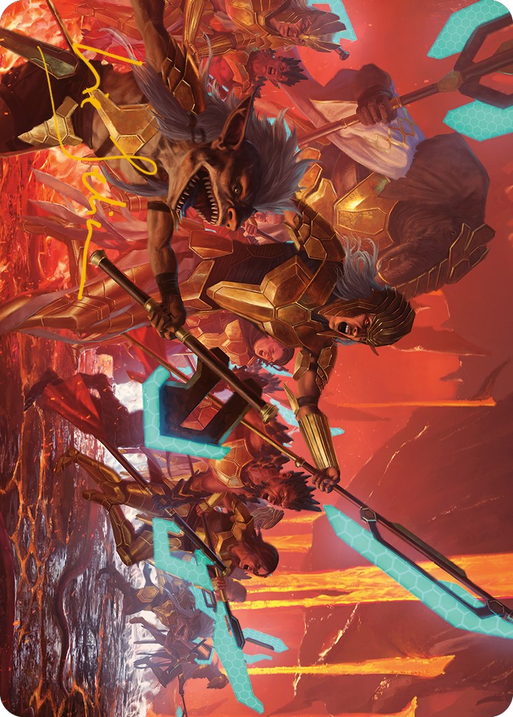 Roar of Resistance Art Card (Gold-Stamped Signature) [Phyrexia: All Will Be One Art Series] | Gate City Games LLC