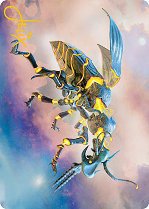 Zabaz, the Glimmerwasp Art Card (Gold-Stamped Signature) [Modern Horizons 2 Art Series] | Gate City Games LLC