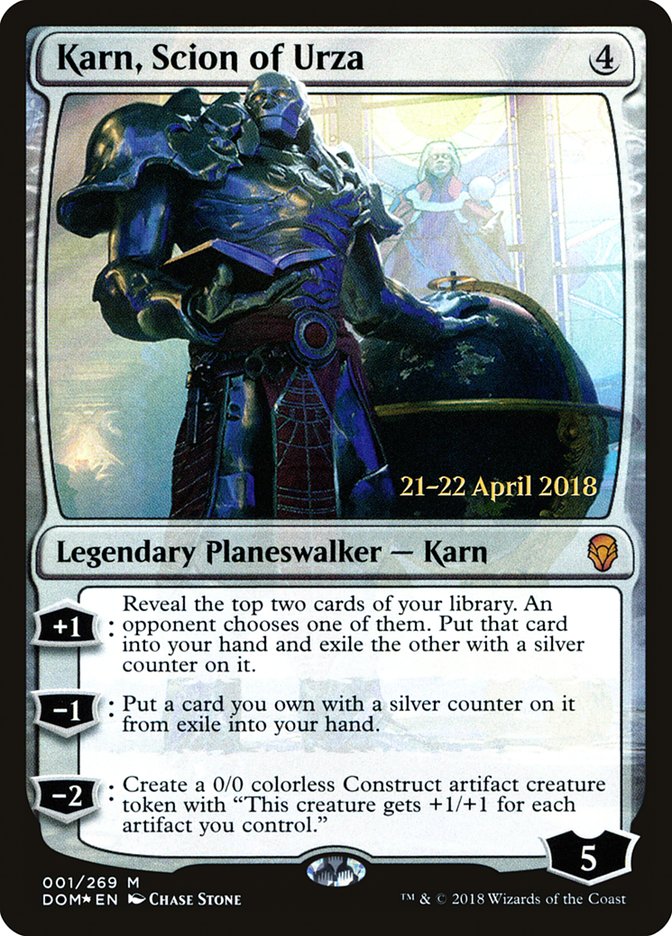 Karn, Scion of Urza [Dominaria Prerelease Promos] | Gate City Games LLC