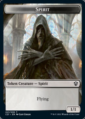 Zombie // Spirit Double-Sided Token [Commander 2021 Tokens] | Gate City Games LLC