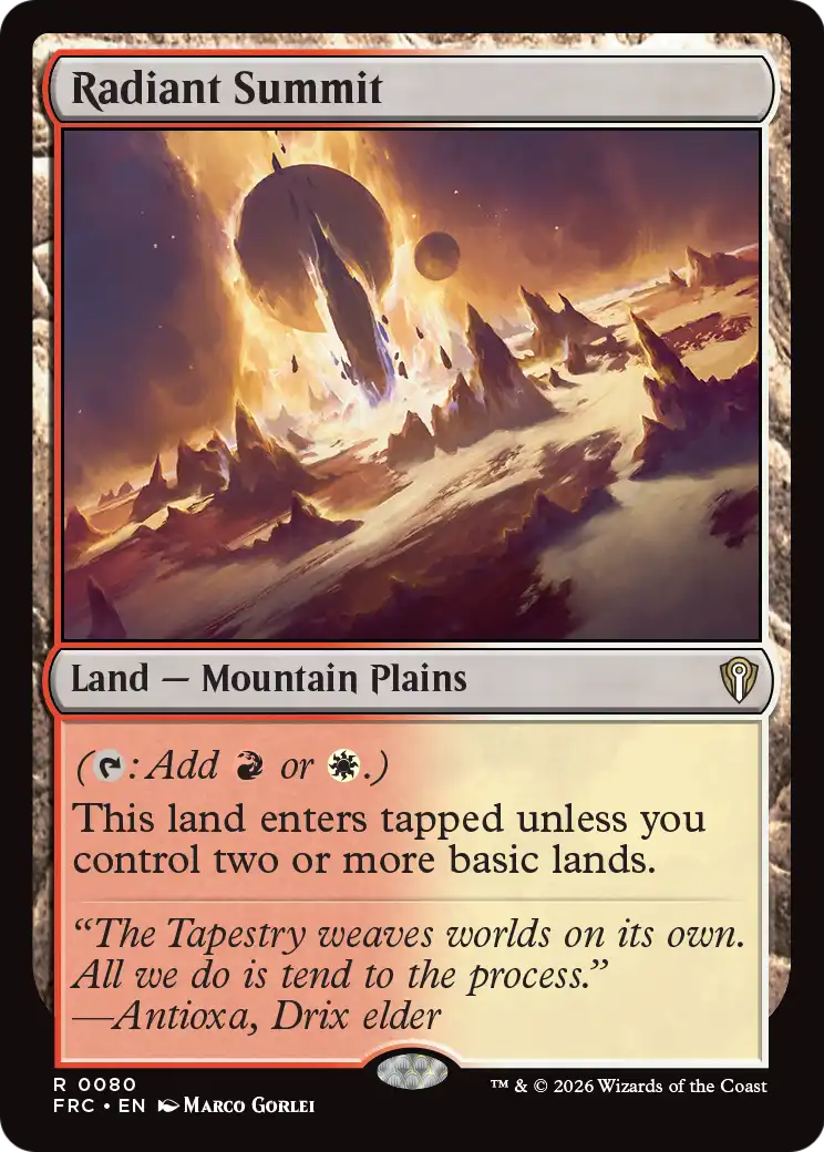 Radiant Summit [Reality Fracture Commander] | Gate City Games LLC