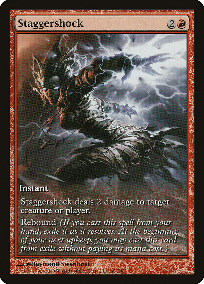 Staggershock (Game Day) (Extended Art) [Rise of the Eldrazi Promos] | Gate City Games LLC