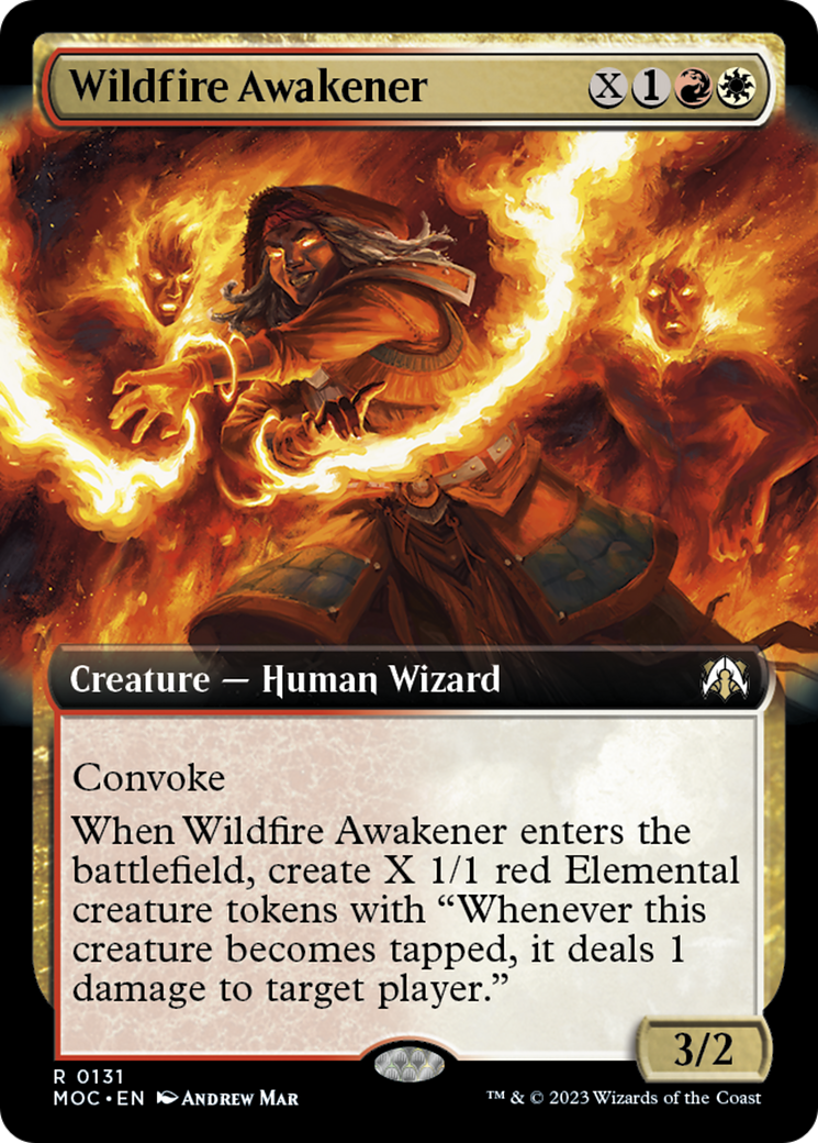 Wildfire Awakener (Extended Art) [March of the Machine Commander] | Gate City Games LLC